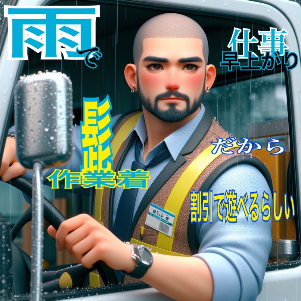 雨つづき(-.-;)気分転換しよう！【作業着割引】
